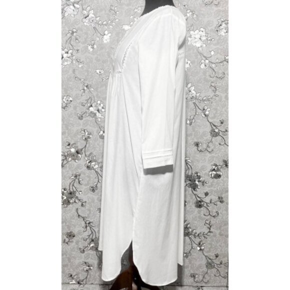 SoieRose 100% White Cotton Lace Trim Victorian Nightgown - SR-1025 - Picture 4 of 8